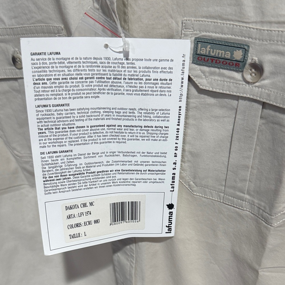 lafuma Outdoor Women's Short Sleeve Button-Up Shirt - Beige - Picture 7 of 8